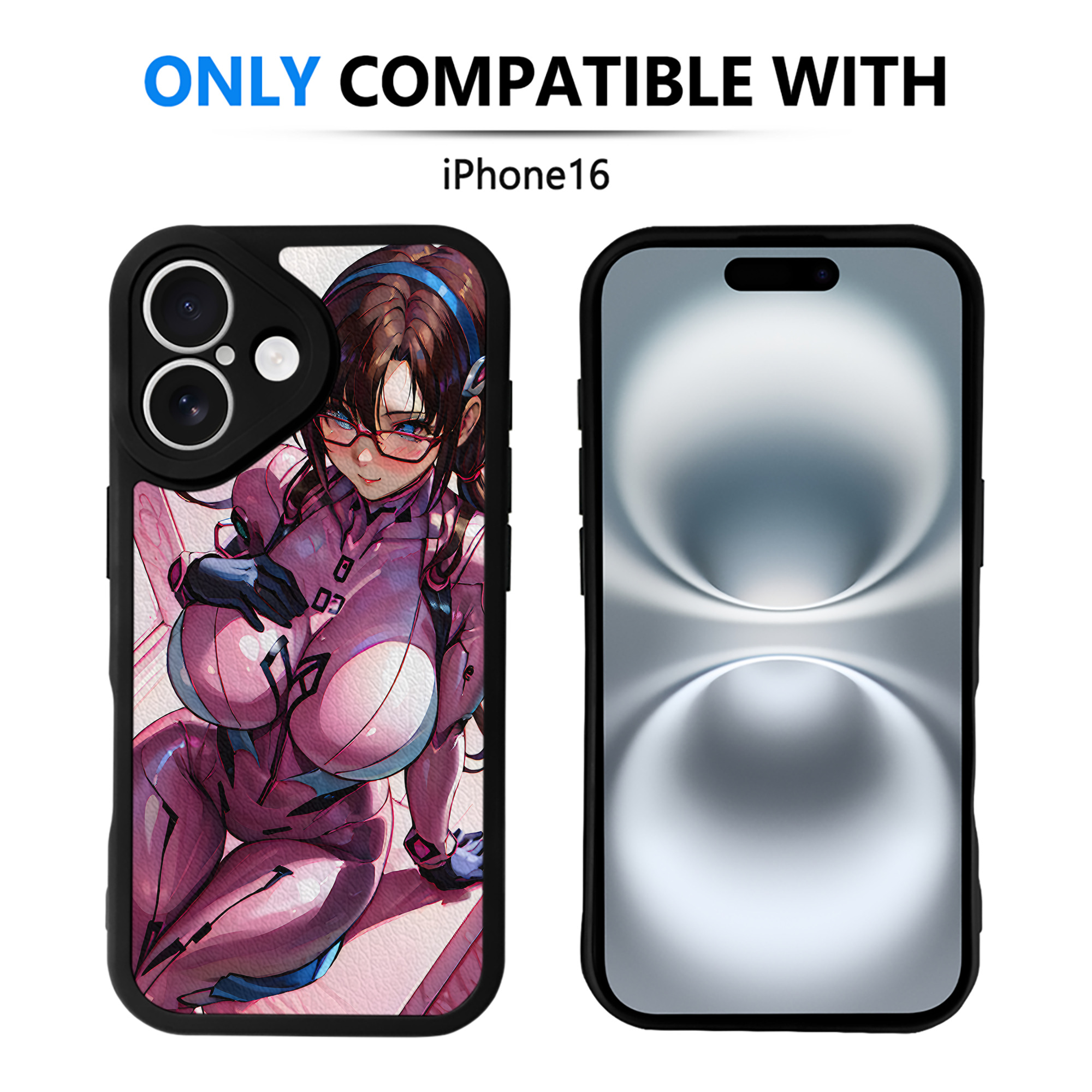 （画像用） EVA 新世紀エヴァンゲリオン 【iPhone 16シリーズ対応】シリコンスマホケース（レザー調） 材質：シリコン